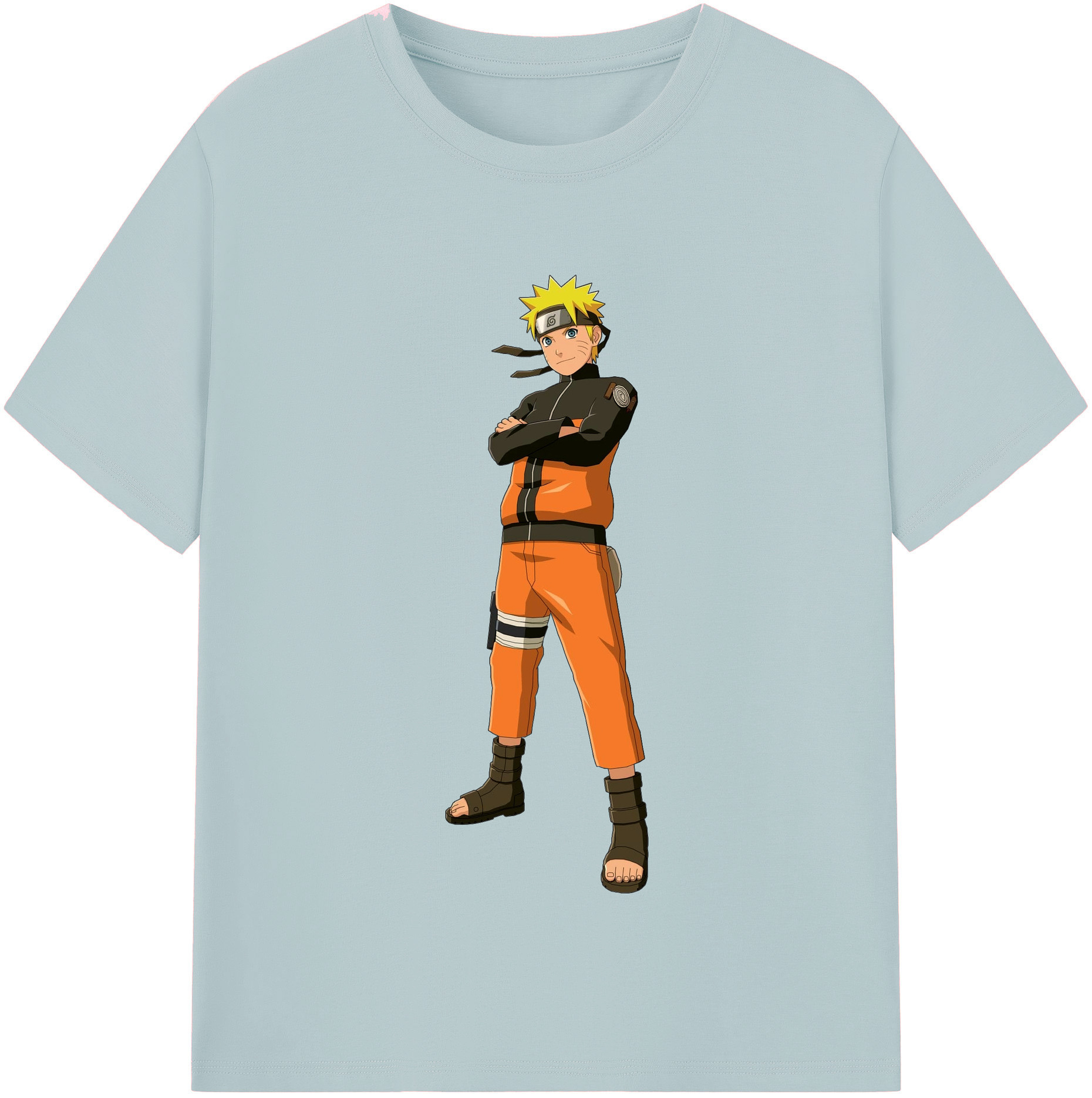 （画像用） NARUTO -ナルト- うずまき ナルト Uzumaki Naruto 綿100％半袖Tシャツ（フロントプリント）